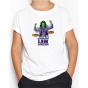 Resim She Hulk SuperHuman Law Division Beyaz Çocuk Tişört Beyaz 