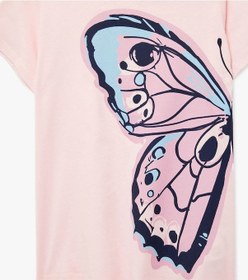 Resim Koton Kelebek Baskılı Pembe Kız Çocuk T-shirt 6skg10020ak Pembe 