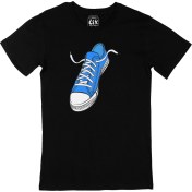 Resim Cix Sneaker Görselli Siyah Tişört 