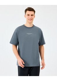 Resim Skechers M Graphic Tee Reflect Logo Oversize T-shirt Erkek Gri Tshirt S231094-3998 gri 