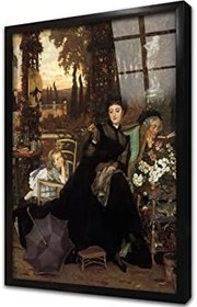 Resim Dul Kadın Çerçeveli Cam Tablo 20x30 cm CB13145 