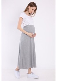 Resim Luvmabelly Myra9031 Beli Ayarlanabilir Hamile Etek -gri-gri 