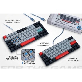 Resim Platoon PL-085 Blue Switch Mekanik Oyuncu Klavyesi 