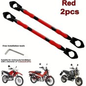 Resim Hightower Kırmızı 2 Parça Dayanıklı Abs Motosiklet Denge Barı Anti Kaymalı Tutma Kolu 