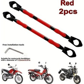 Resim Hightower Kırmızı 2 Parça Dayanıklı Abs Motosiklet Denge Barı Anti Kaymalı Tutma Kolu 