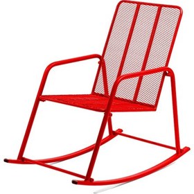 Resim Retodesign Kırmızı Metal Sallanan Sandalye/ Bebek Emzirme Koltuğu/Baba Koltuğu 1090 