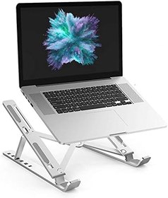 Resim iDock N29-3-Gümüş Katlanır Aluminyum Macbook Laptop Bilgisayar Standı 