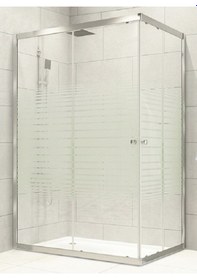 Resim Durul Duşakabin Kare Parlak Profil Buzlu Cam Beyaz 