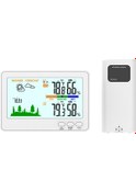 Resim Lemestar Kablosuz İç/dış Hava İstasyonu - Sıcaklık, Nem, Basınç Ölçer - 100m Menzil - Lcd Ekran - Pil Uyarılı 