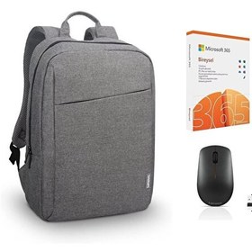Resim 400 Kablosuz Mouse GY50R91293 - GX40Q17227 15.6" B210 Laptop Çantası Gri - Microsoft 365 Bireysel 1 Yıllık 