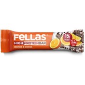Resim FELLAS Yüksek Protein Bar - Portakal & Kakao 45g 