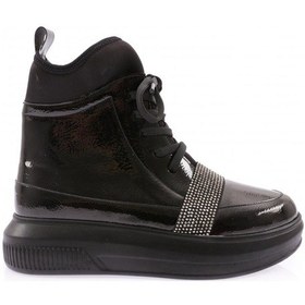 Resim Dgn 970 Kadin Strech Detayli Silver Taş Bantli Bot 970-2025-R7749 Siyah 