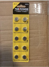 Resim TGB AG13/LR44 A76 LR1154 1.5V Alkalin Düğme Pil 10'lu 
