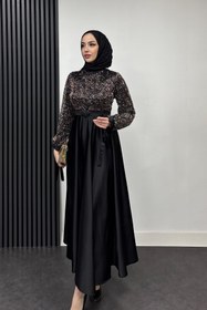 Resim Tesettür Diyarı Kadın Üstü Boncuk Mihret İşleme Abiye 