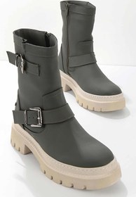 Resim Bambi Mat Olive Kadin Bot & Bootie K02538200109 