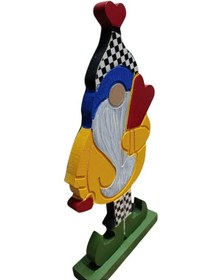 Resim Noel Baba Gnome Ahşap Dekor - Yılbaşı, Noel, Özel Etkinlik 