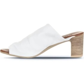 Resim Bueno Shoes Beyaz Deri Kadın Topuklu Terlik 01WN1503 01WN1503 