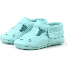 Resim Hapshoe Kids Hakiki Deri Yeşil Lastikli Kız Bebek Patik Yeşil 
