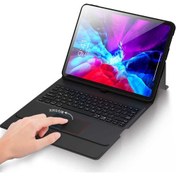 Resim Benks Apple iPad Pro 12.9 2020 (4.nesil) Benks Multifunctional Kablosuz Klavyeli Kılıf Touchpad 