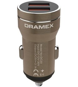 Resim Dramex Dc20b 20w Pd Çift Usb Girişli Metal Araç Şarj Başliği 