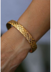 Resim Yenigün Kuyumculuk Hediyelik Yatırımlık Düz Baklava Işıltılı Kadın Altın Bilezik 