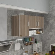 Resim Kenzlife hazır mutfak mirandus32 crd 060*120*32 mutfak banyo dolabı kapaklı raflı 