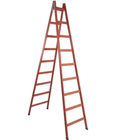 Resim Step 9 Basamaklı Çift Çıkışlı Ahşap Merdiven Yükseklik 2.90 M 