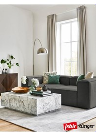 Resim Mode Soft Ikili Kanepe Koltuk 2 Modül 27 Koyu Antrasit Keten Kuma 