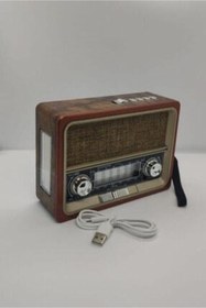 Resim Everton Rt-305 Bluetooth, Usb/sd/aux/fm 8 Band Radyo Ahşap Nostalji Fenerli Müzik Kutusu 