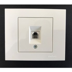 Resim Ovivo Grano Beyaz Nummeris Telefon Prizi Çerçeveli 