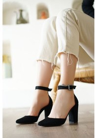 Resim Lole Siyah Süet Topuklu Ayakkabı 