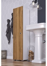 Resim Saltık Çok Amaçlı Banyo Mutfak Kiler Dolabı Ceviz 