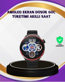 Resim Dokunmatik Akıllı Saat Kablosuz Şarj Amoled Ekran 