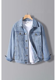 Resim Erkek Slim Fit Denim Kot Ceket Açık Mavi Edw012-açık Mavi Açık Mavi 