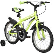 Resim Tuffy's Tec Ares 16" Jant Vitessiz V-fren Çocuk Bisikleti Yan Tekerlekli Neon Yeşil 