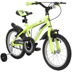 Resim Tuffy's Tec Ares 16" Jant Vitessiz V-fren Çocuk Bisikleti Yan Tekerlekli Neon Yeşil 