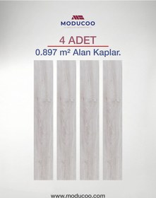 Resim Moducoo Alta Clear Kendinden Yapışkanlı Pvc Parke 2,5 Mm Dayanıklı Zemin Kaplama 4 Adet / 0,897 M² 