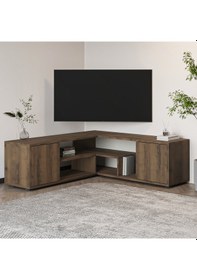 Resim Roza Köşe – Çok Amaçlı, Kapaklı TV Sehpası Antik Ceviz 