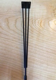 Resim Evnalia 54 Cm Metal Firkete Tel Ayak 1 Adet Kaşıklık Kütük Orta Sehpa Zigon Ayağı Siyah (VİDA TAPA DAHİL) 