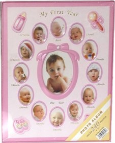 Resim Acar Foto ACR-6406 240'lık 12 Ay Çerçeveli Bebek Fotoğraf Albümü 