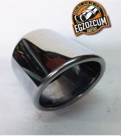 Resim Paslanmaz Krom Tekli 76 Mm. Önü Kesik Egzoz Eksoz Ucu 