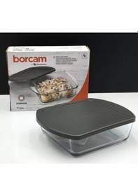 Resim Paşabahçe 59854 Borcam Gri Kapaklı Fırın Tepsisi 21x16cm 