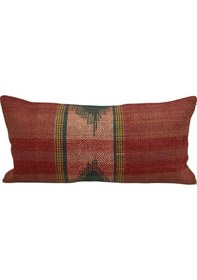 Resim Zehra Abla Halı Yeni El Dokuma Dekoratif Lumbar Kilim Kırlent Yastık Kılıfı 6604 Çok Renkli 