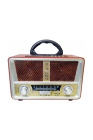 Resim Meier M-112bt Nostaljik Ahşap Retro Radyo Bluetooth Fm Sd Aux Usb 