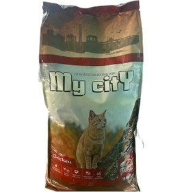 Resim My City Tavuklu Kuru Yetişkin Kedi Maması 15 KG 