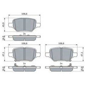Resim Opel Mokka 1.6d 2015-2020 Bosch Arka Balata Netpar22930 