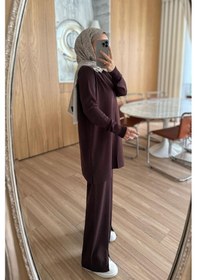Resim Kahijab Arlena Premium Rayon Takım - Kahverengi Kahverengi 