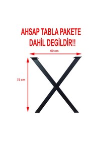Resim Metal Masa Ayağı Çapraz Model X Masa Ayakları 1,5 Mm Kalınlık 
