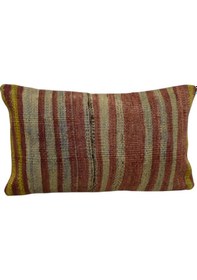 Resim Zehra Abla Halı Yeni El Dokuma Dekoratif Lumbar Kilim Kırlent Yastık Kılıfı 6150 