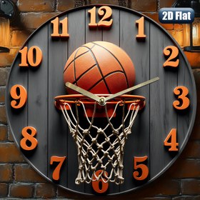 Resim 1 Adet 8 İnç Basketbol Ağından Geçen Duvar Saati - 2D Düz Sessiz Kuvars Akrilik Tasarım, Turuncu Rakamlarla Siyah Arka Plan, Ev, Ofis, Spor Odası Dekoru için Pil ile Çalışır (AA Dahil Değildir), Modern Spor Temalı Hediye, Canlı Numara Kontrastı, Basketbol Aksesuarları, 2D Düz 